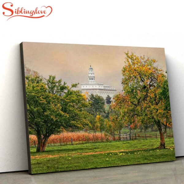 Nauvoo Temple Apple Tree Canvas Wall Art Jesus Christ Picture Canvas Christian Wall Art