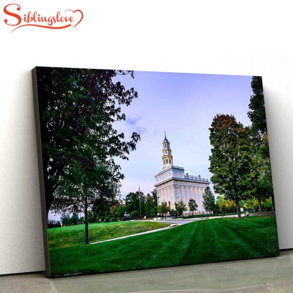 Nauvoo Temple Fall Beginning Canvas Wall Art Jesus Christ Picture Canvas Christian Wall Art