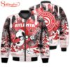 NCAA Atlanta Hawks Snoopy Football Merry Christmas Bomber Jacket For Fans