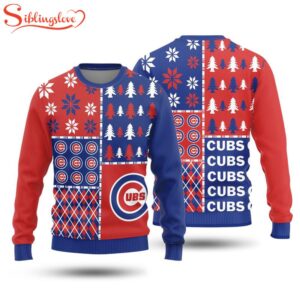 NCAA Chicago Cubs Christmas Trees Holiday Sport 3D Sweater