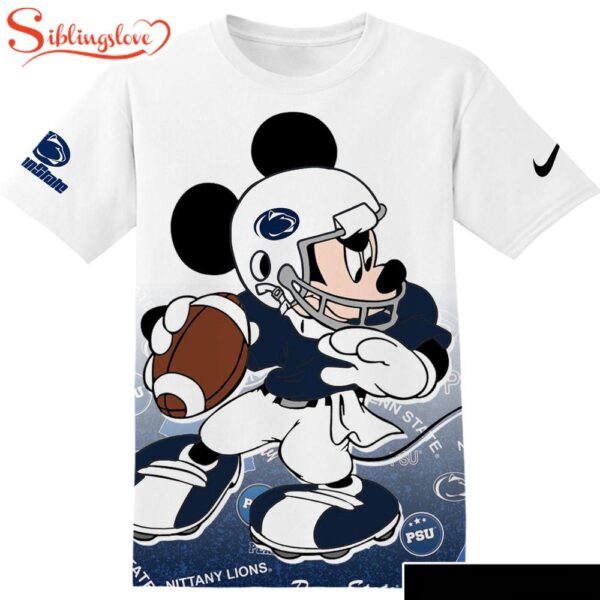 NCAA Football Penn State Nittany Lions Mickey All Over Print T-Shirt