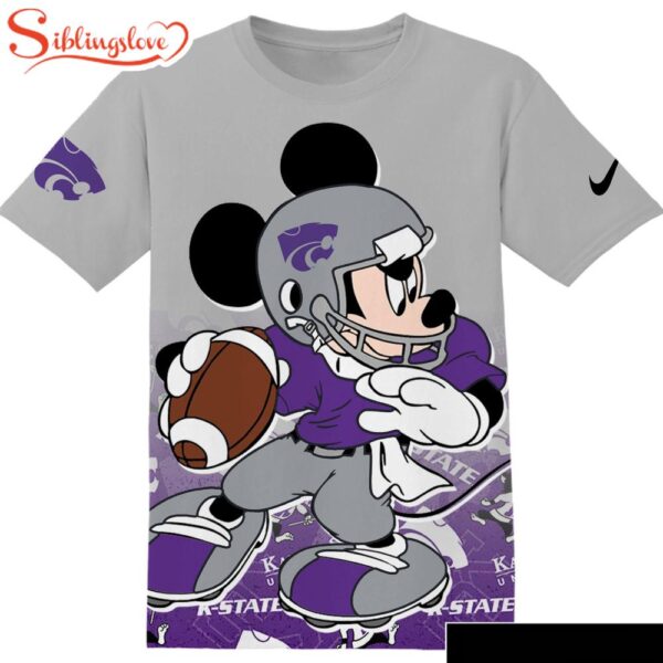 NCAA Kansas State Wildcats Mickey All Over Print T-Shirt