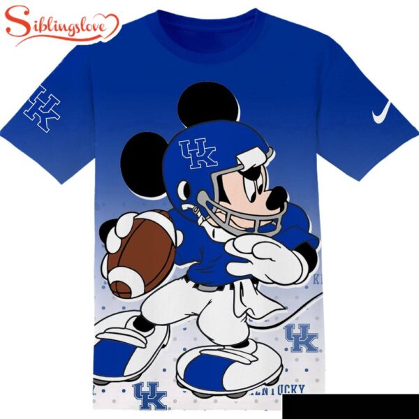 NCAA Kentucky Wildcats Mickey All Over Print T-Shirt