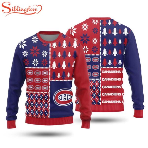 NCAA Montreal Canadiens Christmas Trees Holiday Sport 3D Sweater