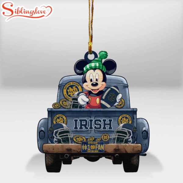 NCAA Notre Dame Fighting Irish Mickey Football Sport Christmas Ornament