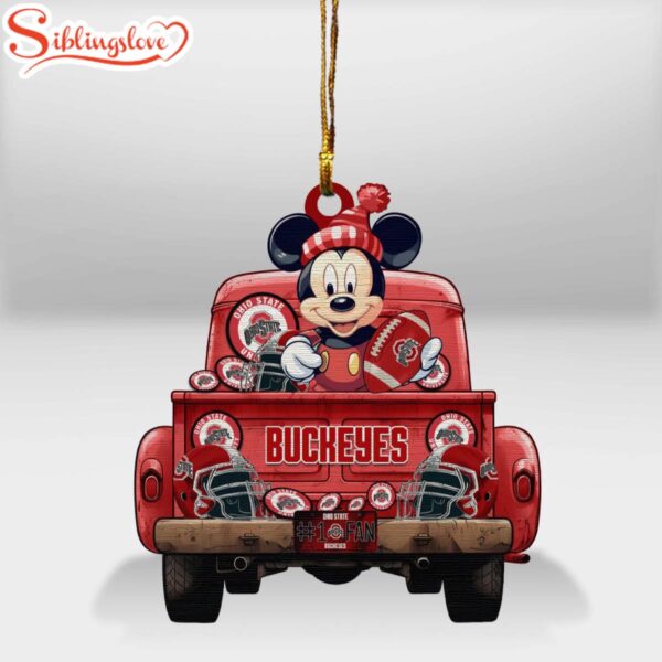 NCAA Ohio State Buckeyes Mickey Football Sport Christmas Ornament