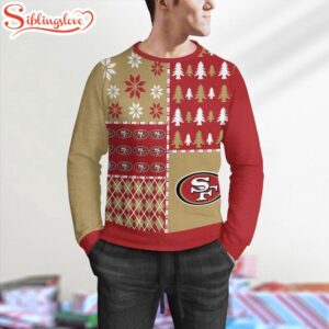 NCAA San Francisco 49ers Christmas Pine Trees Pattern 3D Sweater For Fans