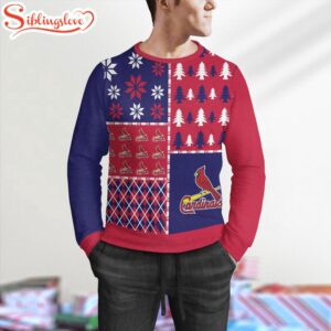 NCAA St. Louis Cardinals Christmas Pine Trees Pattern 3D Sweater For Fans