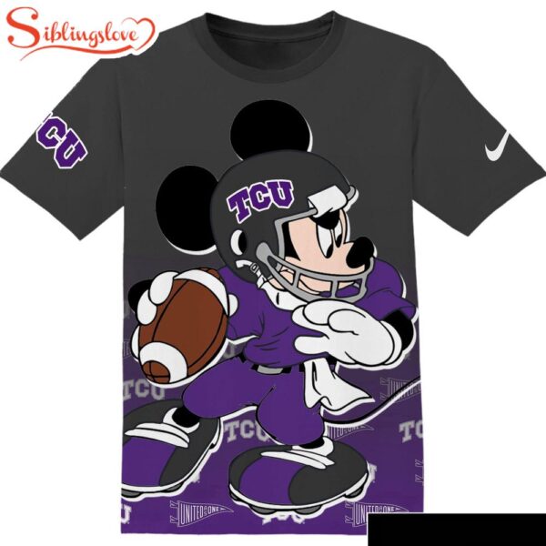 NCAA TCU Horned Frogs Mickey All Over Print T-Shirt