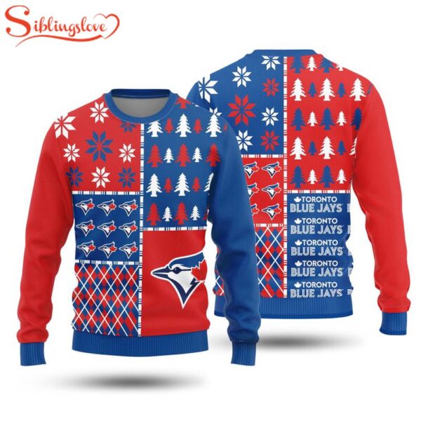 NCAA Toronto Blue Jays Christmas Trees Holiday Sport 3D Sweater