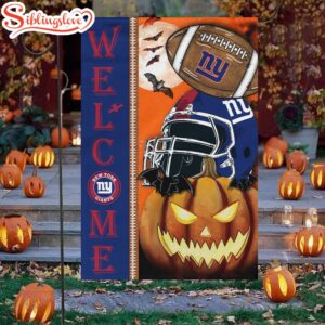 New York Giants Welcome Halloween House And Garden Flag