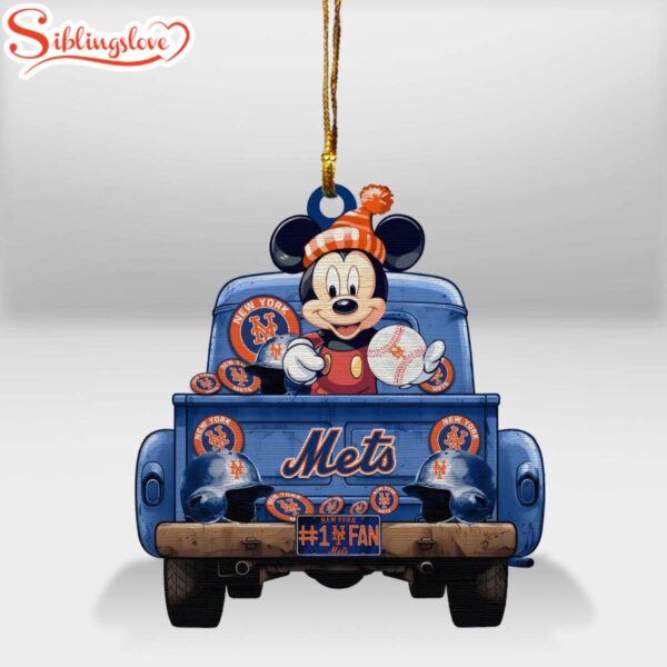 New York Mets Football Team Mickey Merry Christmas Ornament