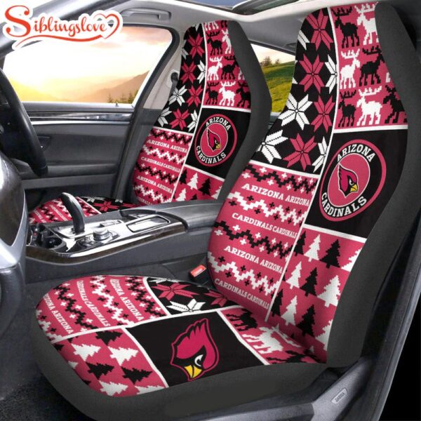 NFL Arizona Cardinals Ugly Christmas Car Seat Covers