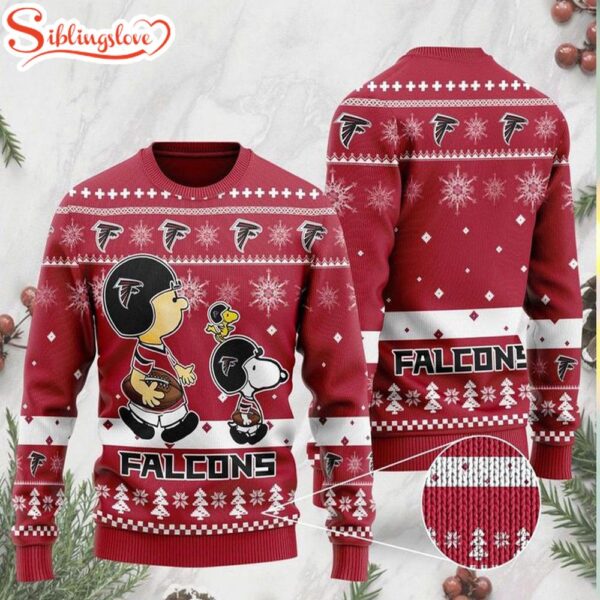 NFL Atlanta Falcons Funny Charlie Brown Peanuts Snoopy Ugly Christmas Sweater