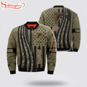 NFL Atlanta Falcons Veteran Camo Bomber Jacket Gift For Fans