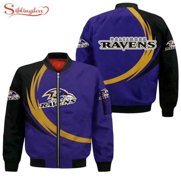 NFL Baltimore Ravens All Over Print Bomber Jacket