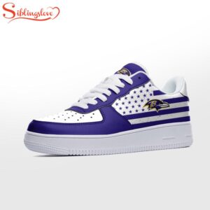 NFL Baltimore Ravens American Flag Air Force 1 Shoes Gift For Fans