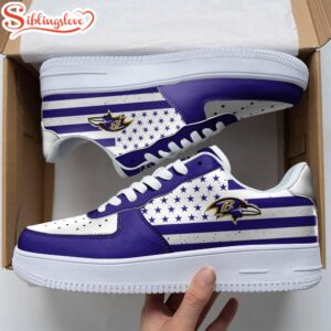 NFL Baltimore Ravens American Flag Air Force 1 Shoes Gift For Fans