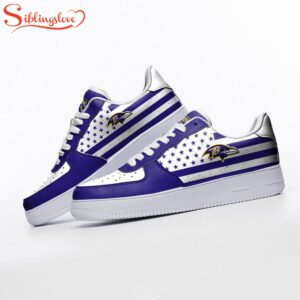 NFL Baltimore Ravens American Flag Air Force 1 Shoes Gift For Fans