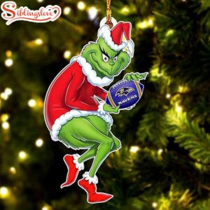 NFL Baltimore Ravens Grinch Stole Christmas Tree Ornament Decoration