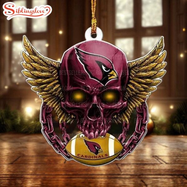 NFL Buffalo Bills Merry Christmas Skull Christmas Ornament Hanging Decor