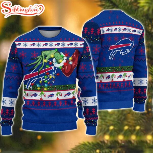 NFL Buffalo Bills Special Grinch’s Hand Football Christmas Ugly Sweater