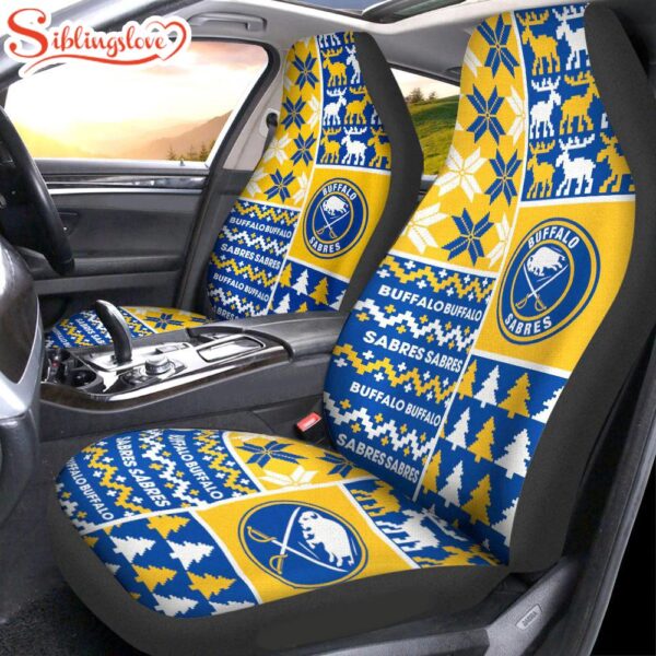 NFL Buffalo Sabres Ugly Christmas Car Seat Covers