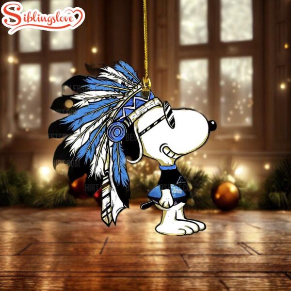 NFL Carolina Panthers Football Snoopy Dog Christmas Ornament Hanging Decor