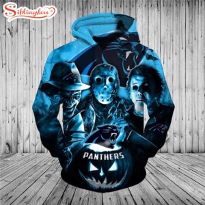 NFL Carolina Panthers Horror Night Halloween All Over Print Hoodie Shirt