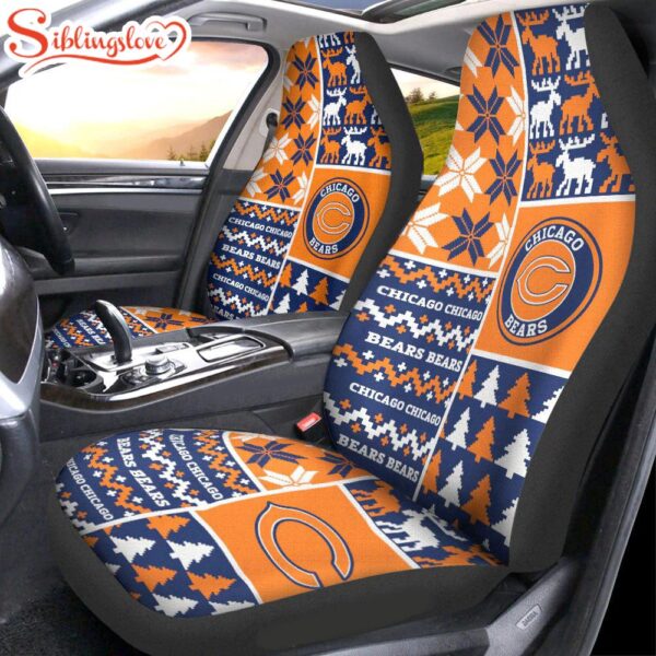 NFL Chicago Bears Ugly Christmas Car Seat Covers