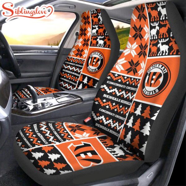 NFL Cincinnati Bengals Ugly Christmas Car Seat Covers