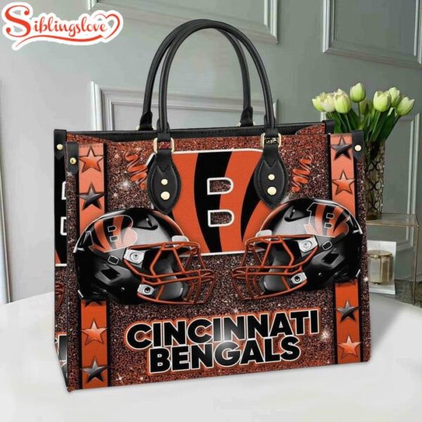 NFL Cincinnati Bengals Women Leather Hand Bag Gift For Fans