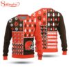 NFL Cleveland Browns Christmas Pine Trees All Over Print Sweater