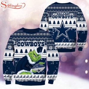 NFL Dallas Cowboys Football Grinch Christmas Ugly Sweater