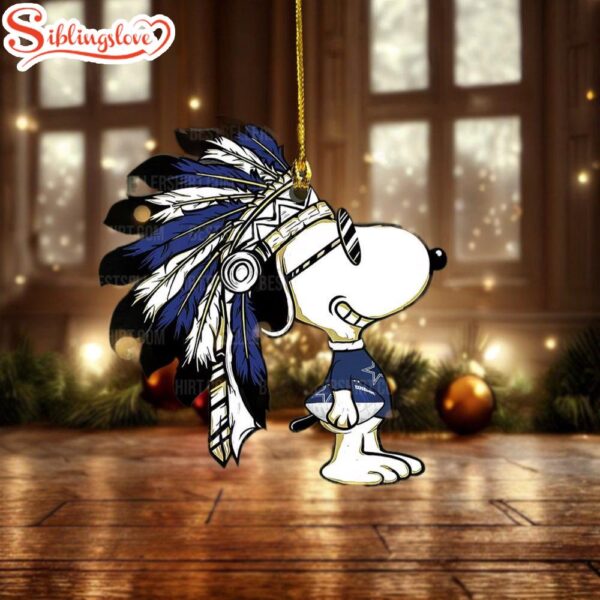 NFL Dallas Cowboys Football Snoopy Dog Christmas Ornament Hanging Decor