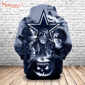 NFL Dallas Cowboys Horror Night Halloween All Over Print Hoodie Shirt