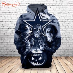 NFL Dallas Cowboys Horror Night Halloween All Over Print Hoodie Shirt