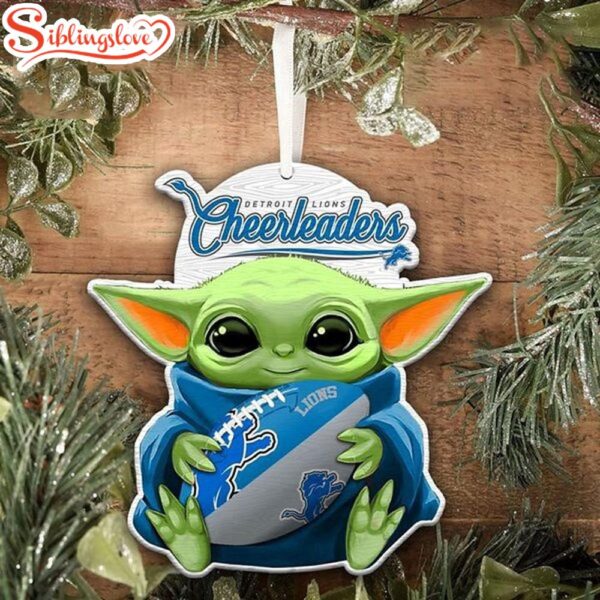 NFL Detroit Lions Baby Yoda Star Wars Christmas Tree Ornament Decoration