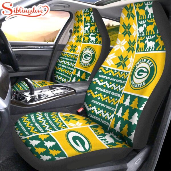 NFL Green Bay Packers Ugly Christmas Car Seat Covers