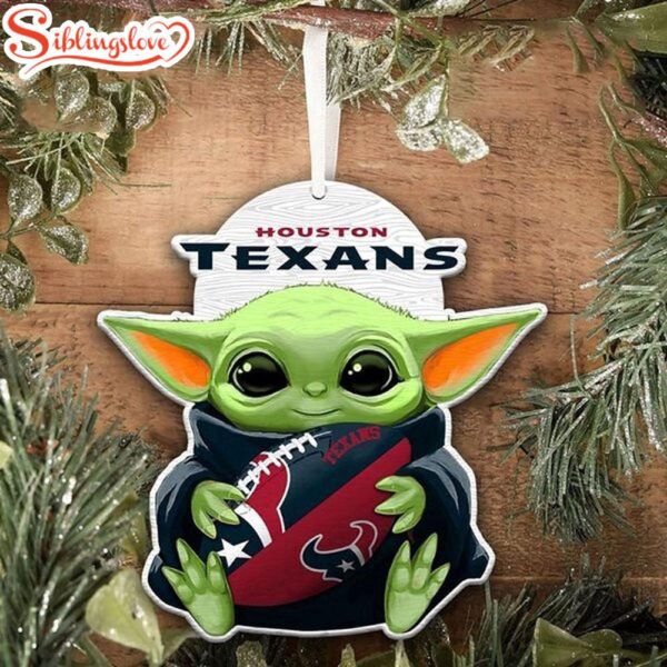 NFL Houston Texans Baby Yoda Star Wars Christmas Tree Ornament Decoration