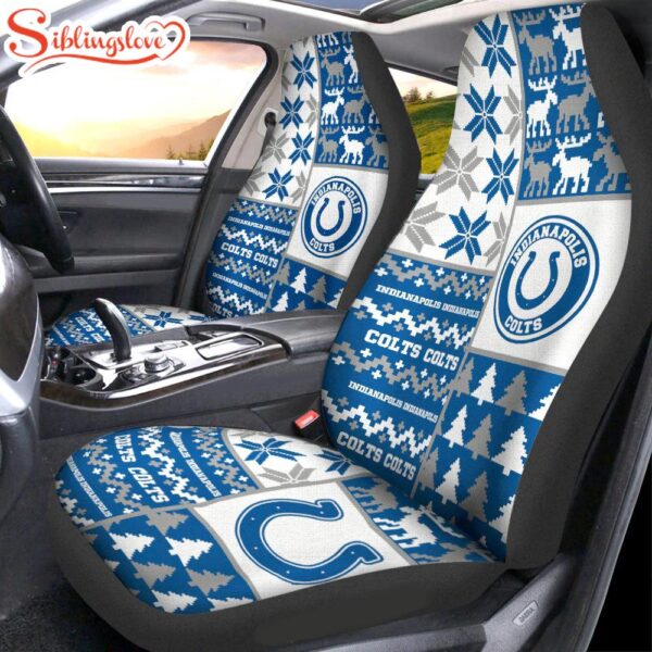 NFL Indianapolis Colts Ugly Christmas Car Seat Covers