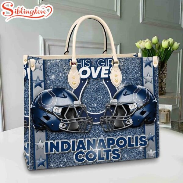 NFL Indianapolis Colts Women Leather Hand Bag Gift For Fans