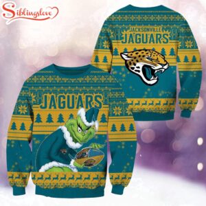 NFL Jacksonville Jaguars Football Grinch Christmas Ugly Sweater