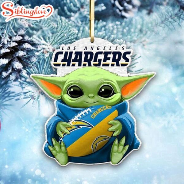 NFL Los Angeles Chargers Baby Yoda Star Wars Christmas Tree Ornament Decoration