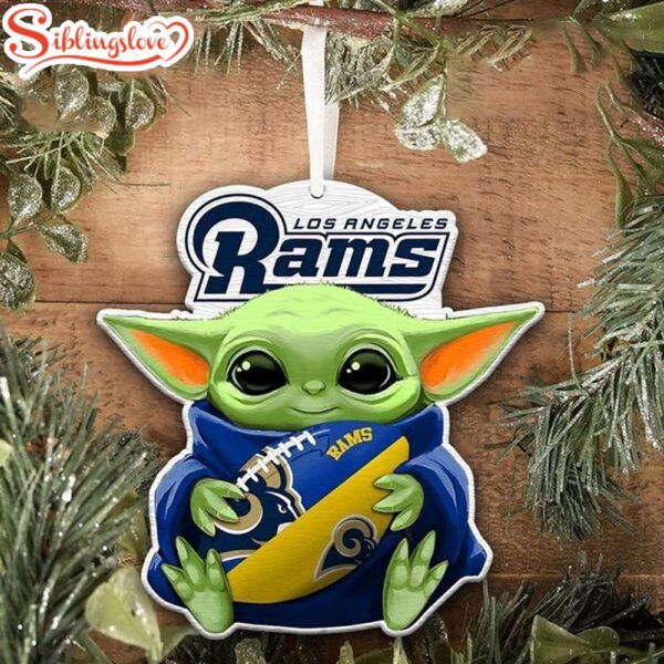 NFL Los Angeles Rams Baby Yoda Star Wars Christmas Tree Ornament Decoration