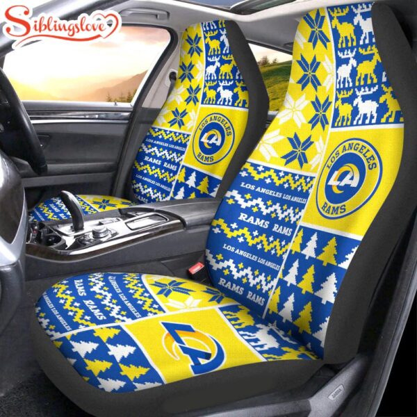 NFL Los Angeles Rams Ugly Christmas Car Seat Covers