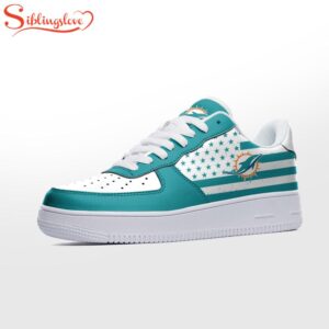 NFL Miami Dolphins American Flag Air Force 1 Shoes Gift For Fans