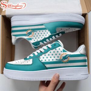 NFL Miami Dolphins American Flag Air Force 1 Shoes Gift For Fans