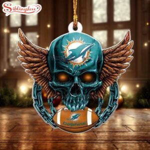 NFL Miami Dolphins Football Skull…