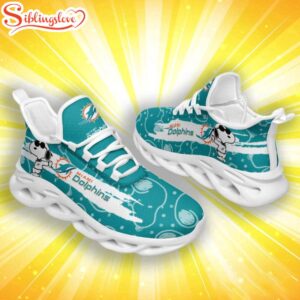 NFL Miami Dolphins Snoopy Max Soul Shoes Gift For Fans